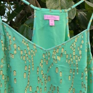 Lilly Pulitzer silk metallic dress
